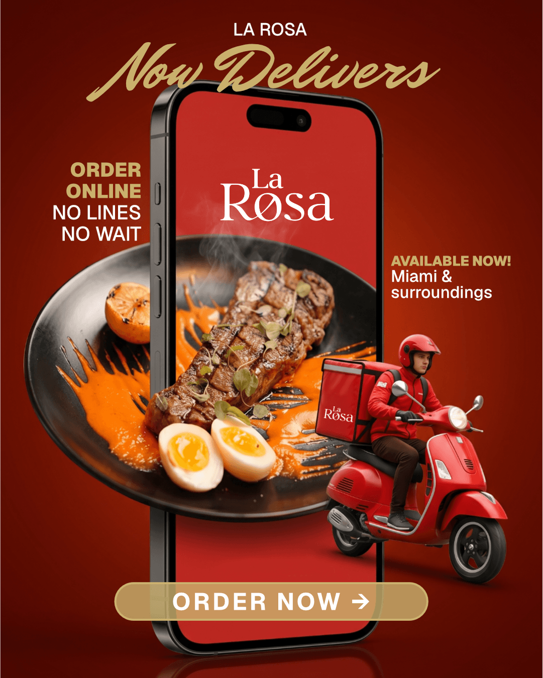 La Rosa now delivers in Miami